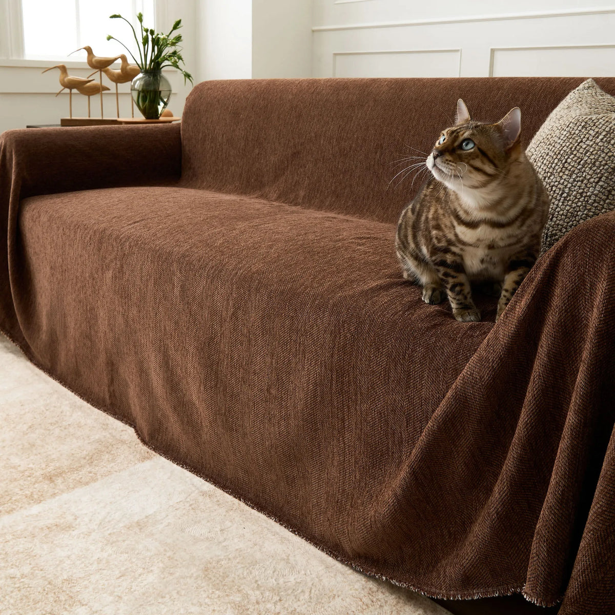 Herringbone Chenille Sofa Cover