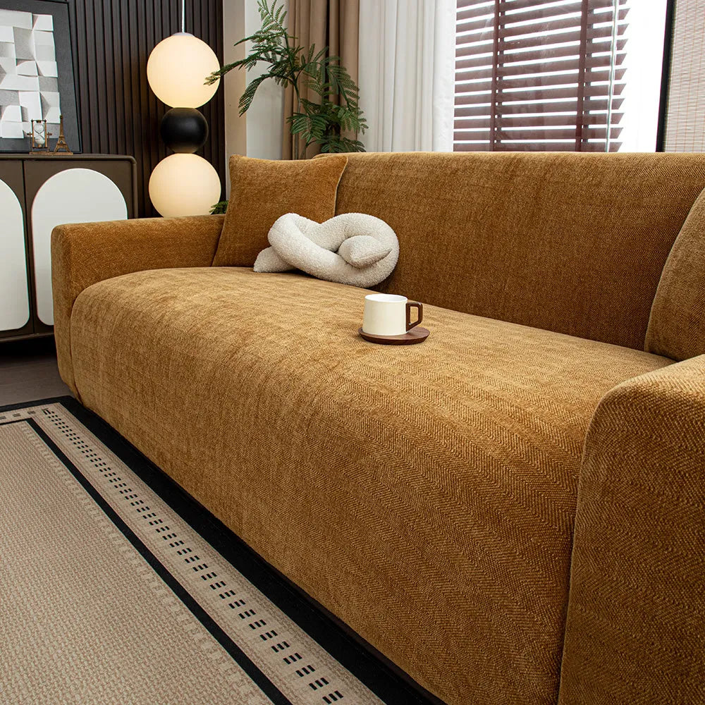 Herringbone Stretch Sofa Slipcover