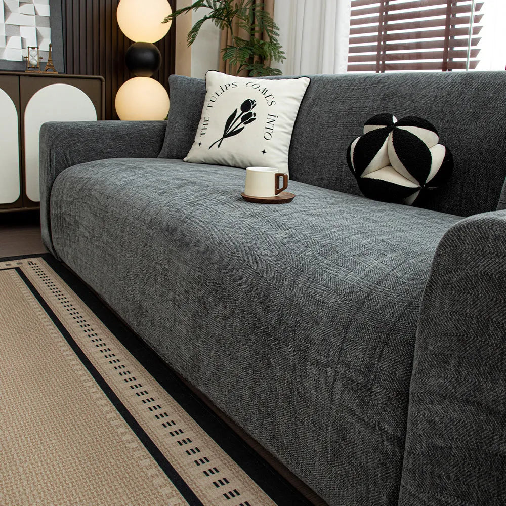 Herringbone Stretch Sofa Slipcover