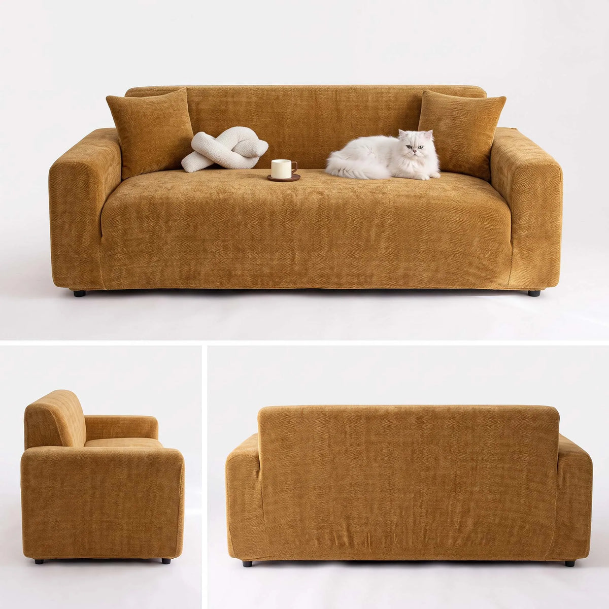Herringbone Stretch Sofa Slipcover