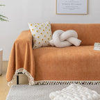 Herringbone Tassel Edge Sofa Cover