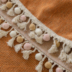 Herringbone Tassel Edge Sofa Cover
