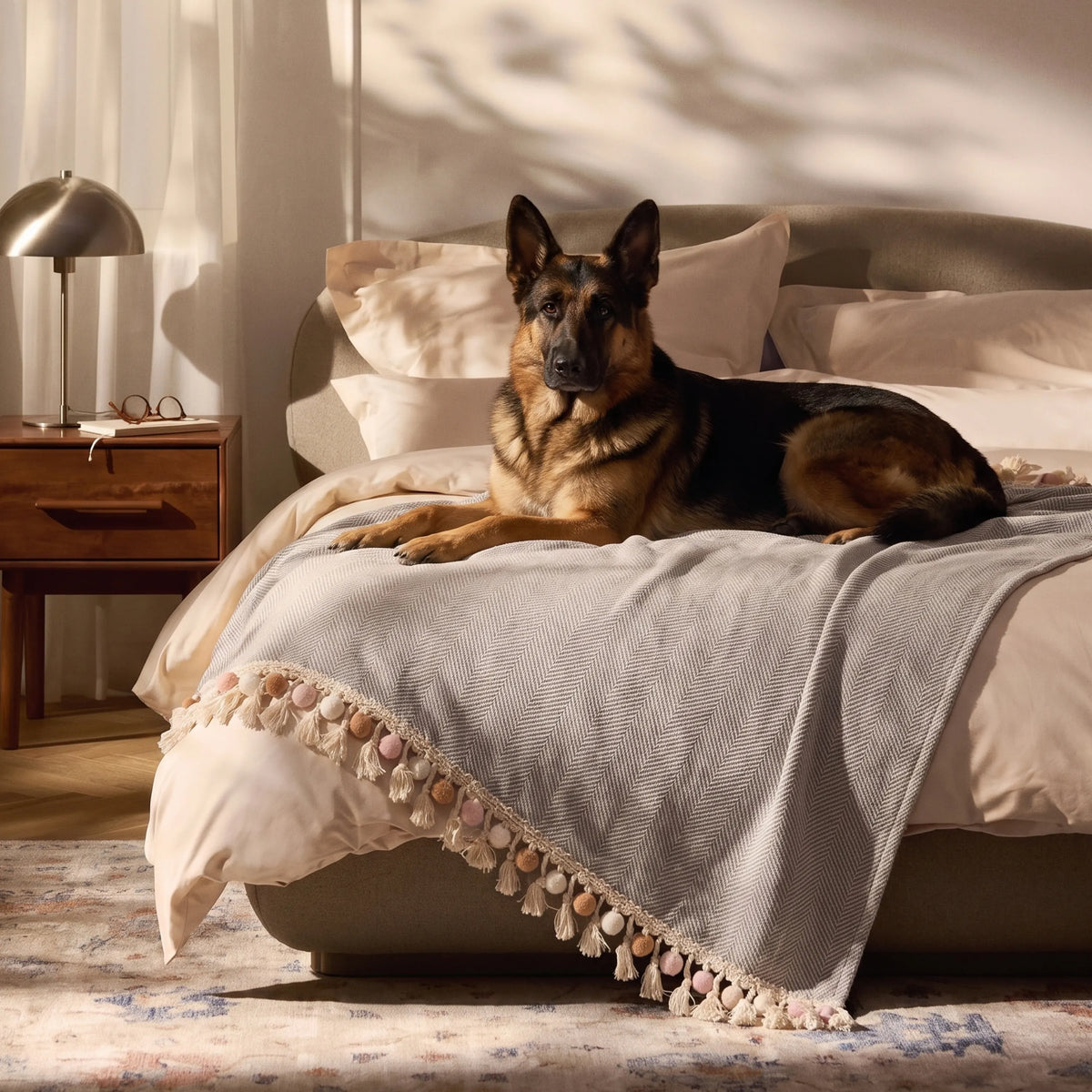 Herringbone Tassel Edge Sofa Cover