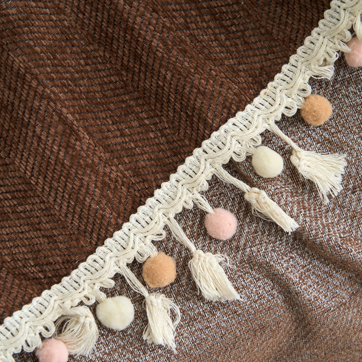 Herringbone Tassel Edge Sofa Cover