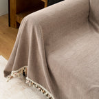 Herringbone Tassel Edge Sofa Cover