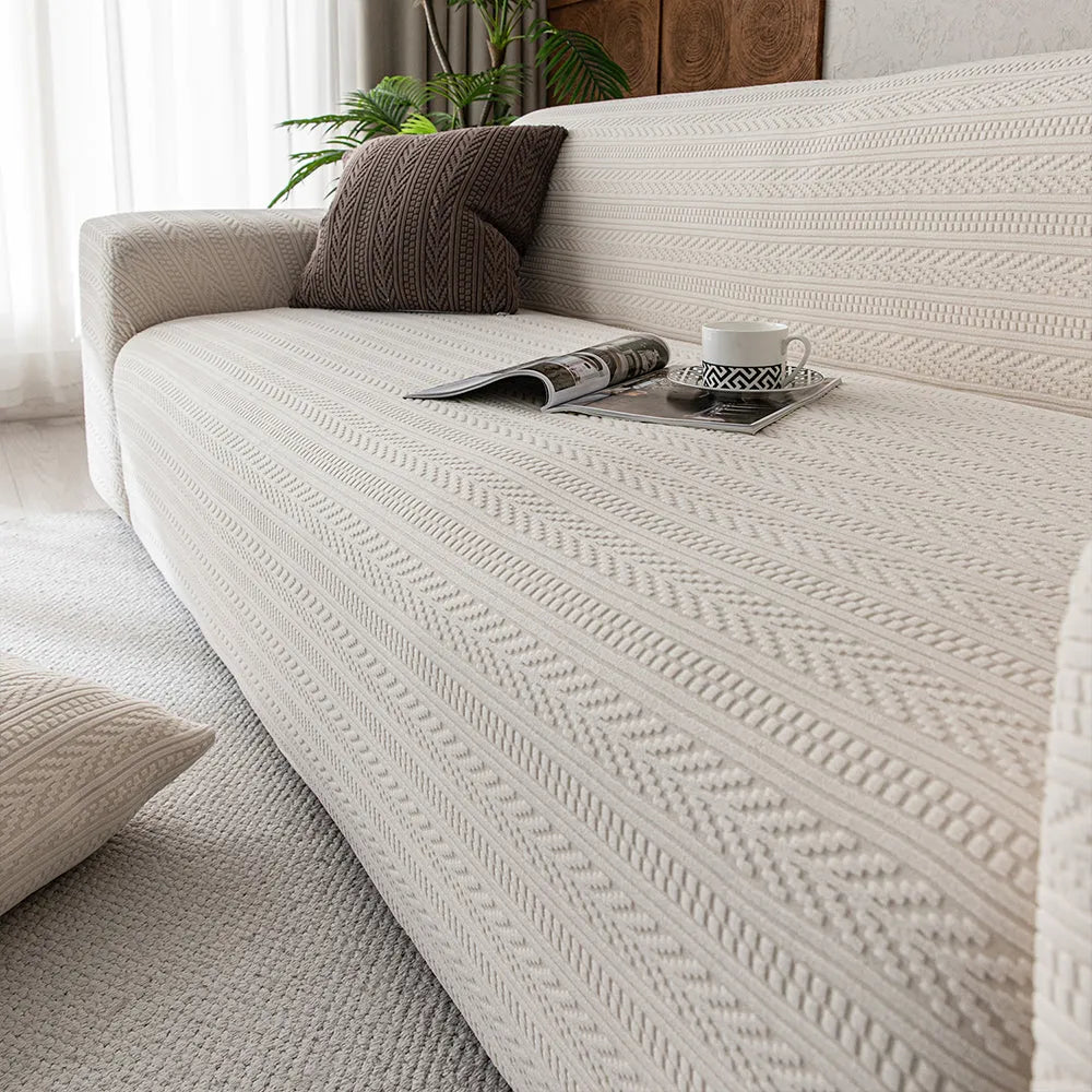 Hidden Pattern Jacquard Stretch Slipcover
