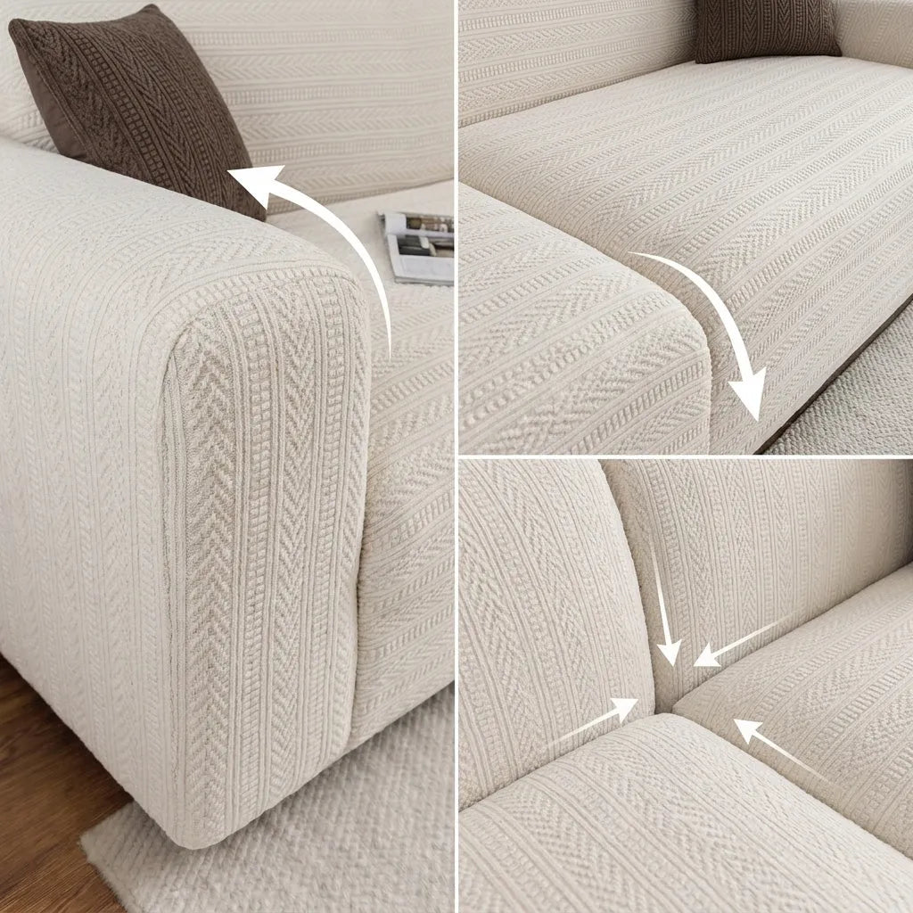 Hidden Pattern Jacquard Stretch Slipcover