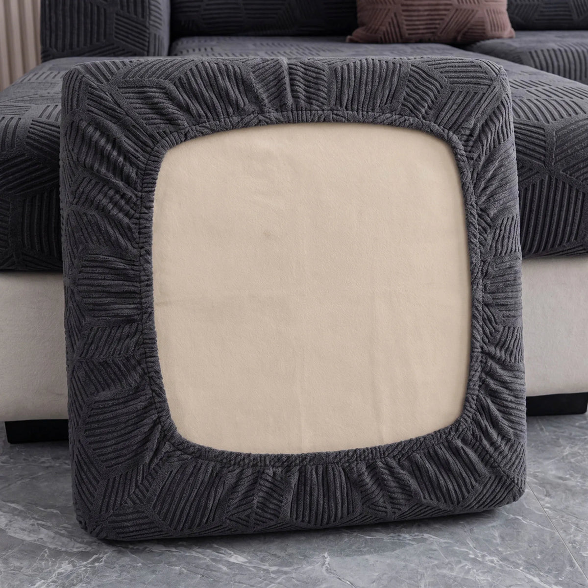 Honeycomb Jacquard Modular Sofa Cover