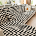 Houndstooth Fleece Modular Sofa Cover