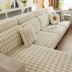 Houndstooth Fleece Modular Sofa Cover