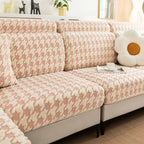 Houndstooth Fleece Modular Sofa Cover