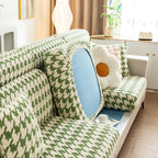 Houndstooth Fleece Modular Sofa Cover