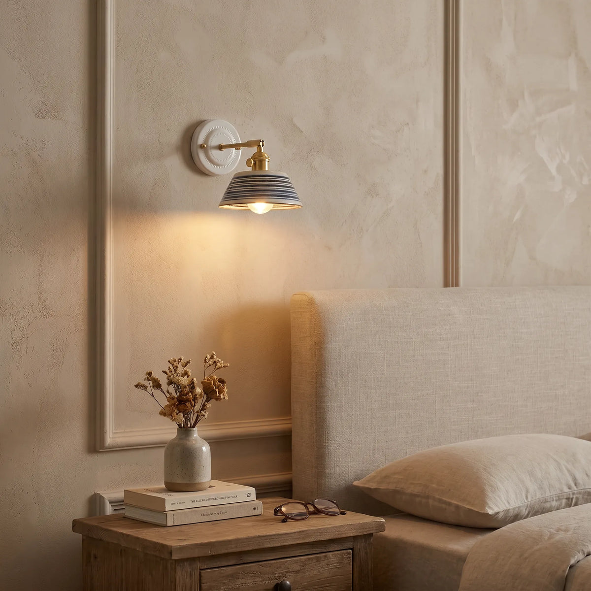 Indigo Porcelain Wall Light