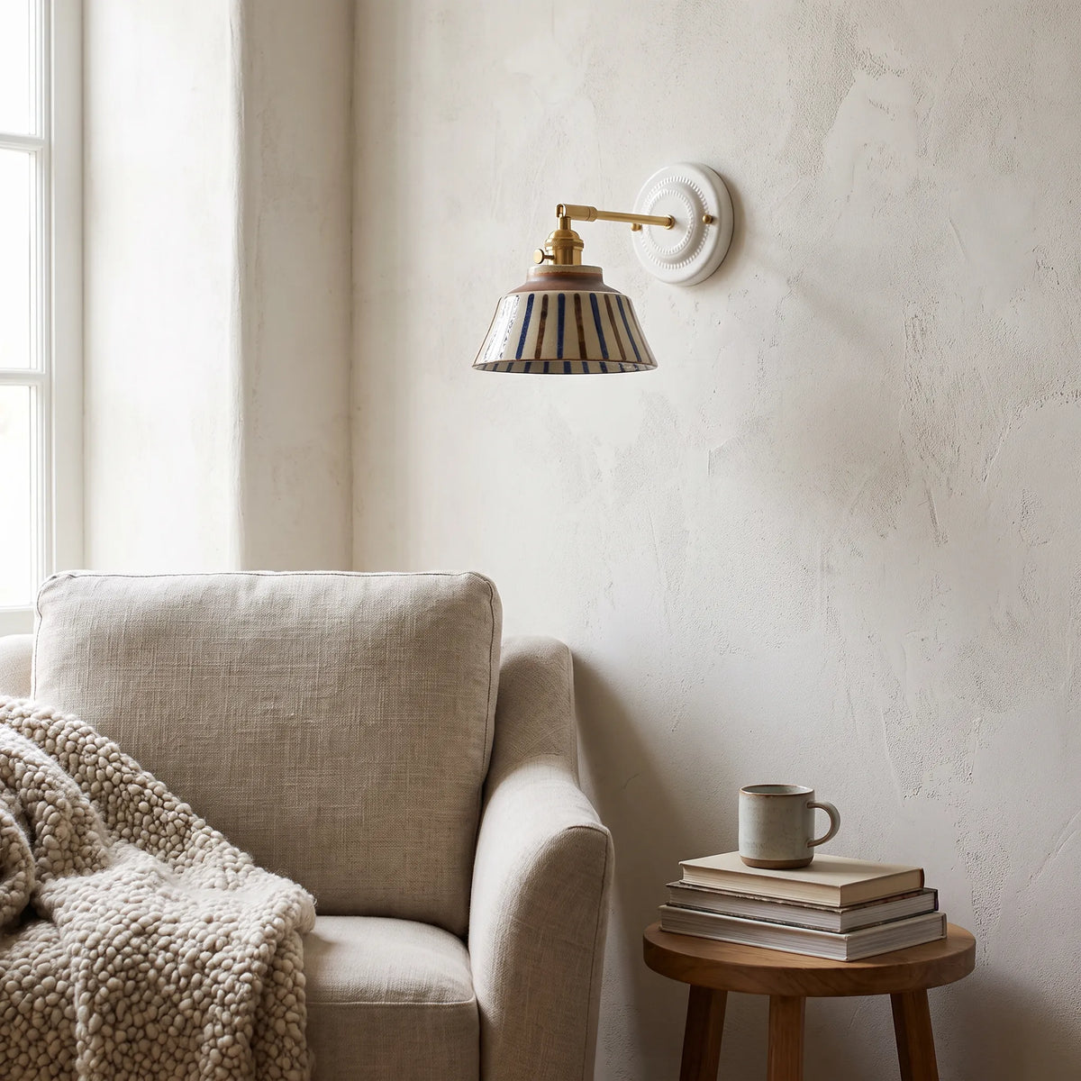 Indigo Porcelain Wall Light
