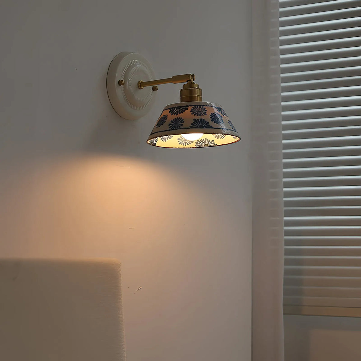 Indigo Porcelain Wall Light