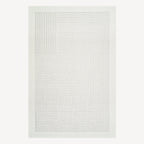 Ivory Woven Stripe Washable Rug