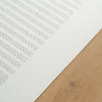 Ivory Woven Stripe Washable Rug