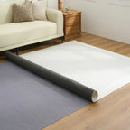 Ivory Woven Stripe Washable Rug
