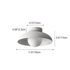 Japandi Glass Semi-Flush Ceiling Light