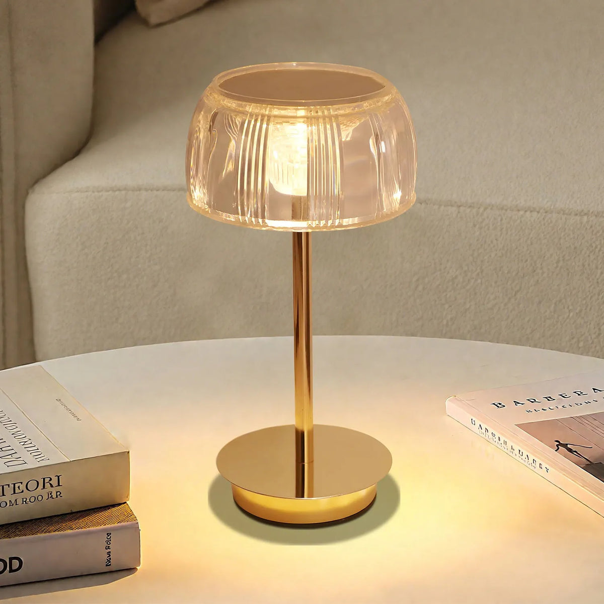 Jellyfish Ribbed Touch Lamp