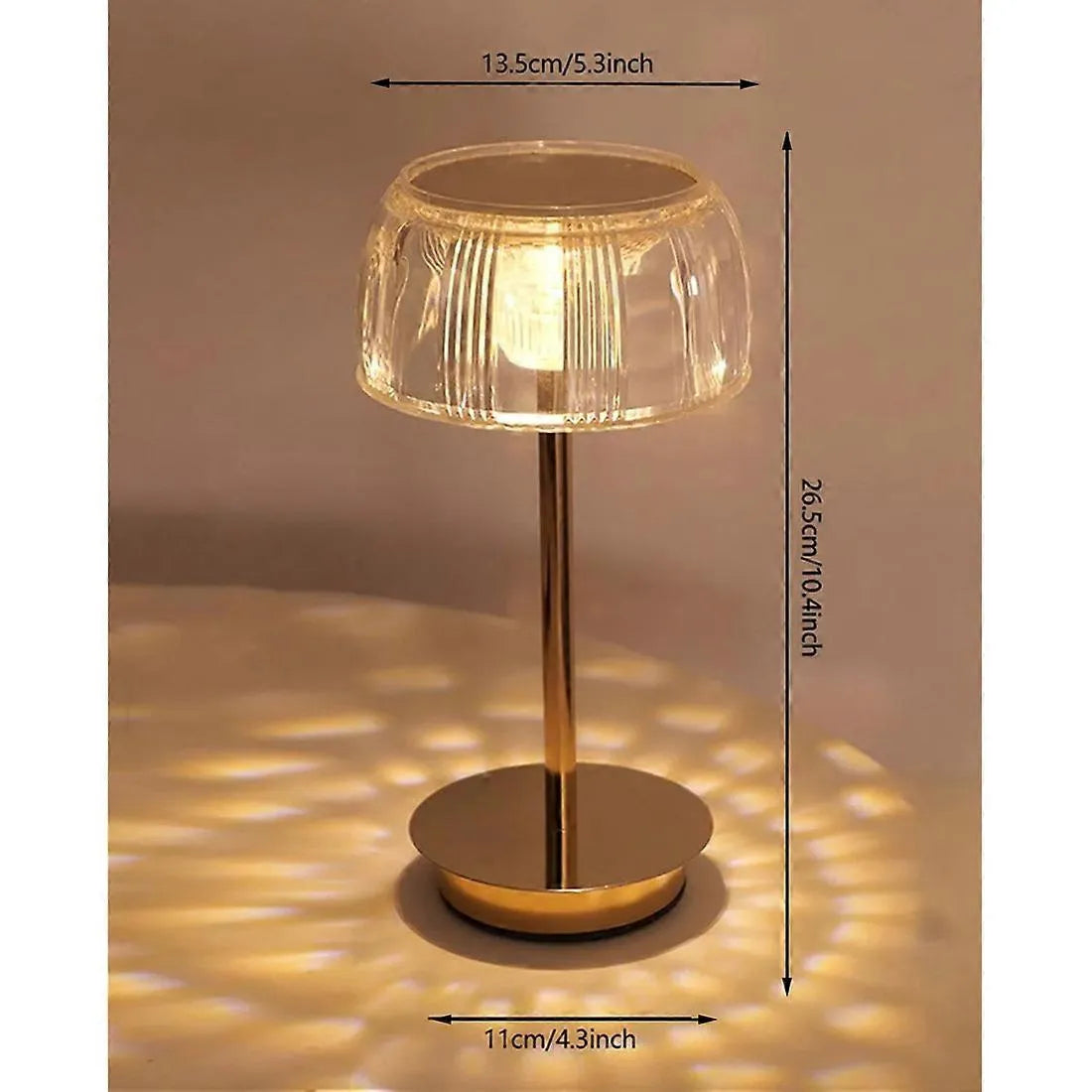 Jellyfish Ribbed Touch Lamp