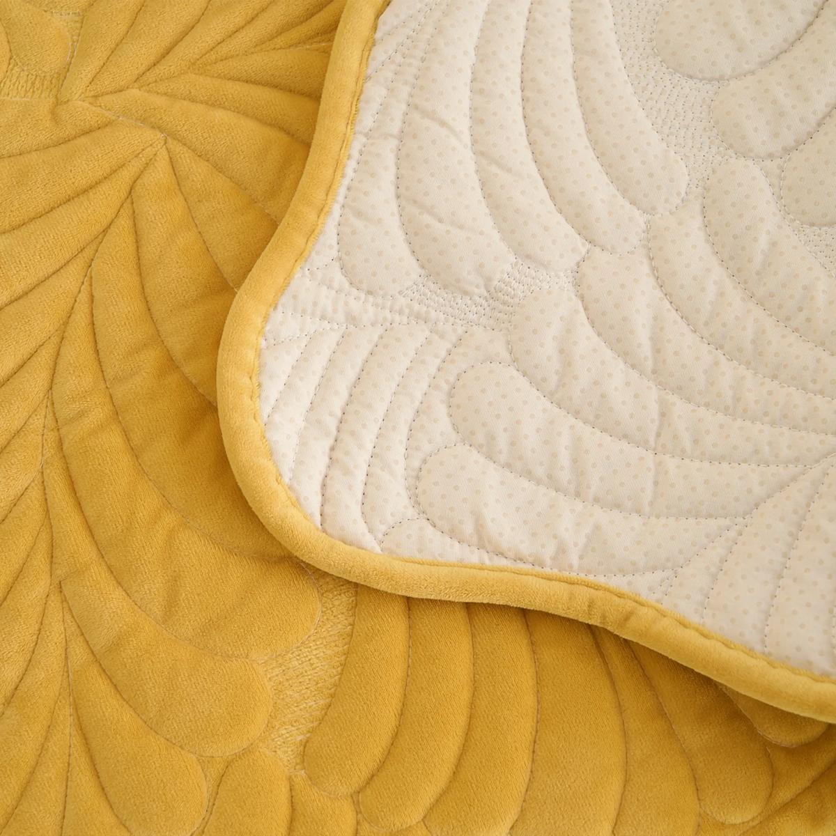 Leaf Embroidered Non-Slip Sofa Cover
