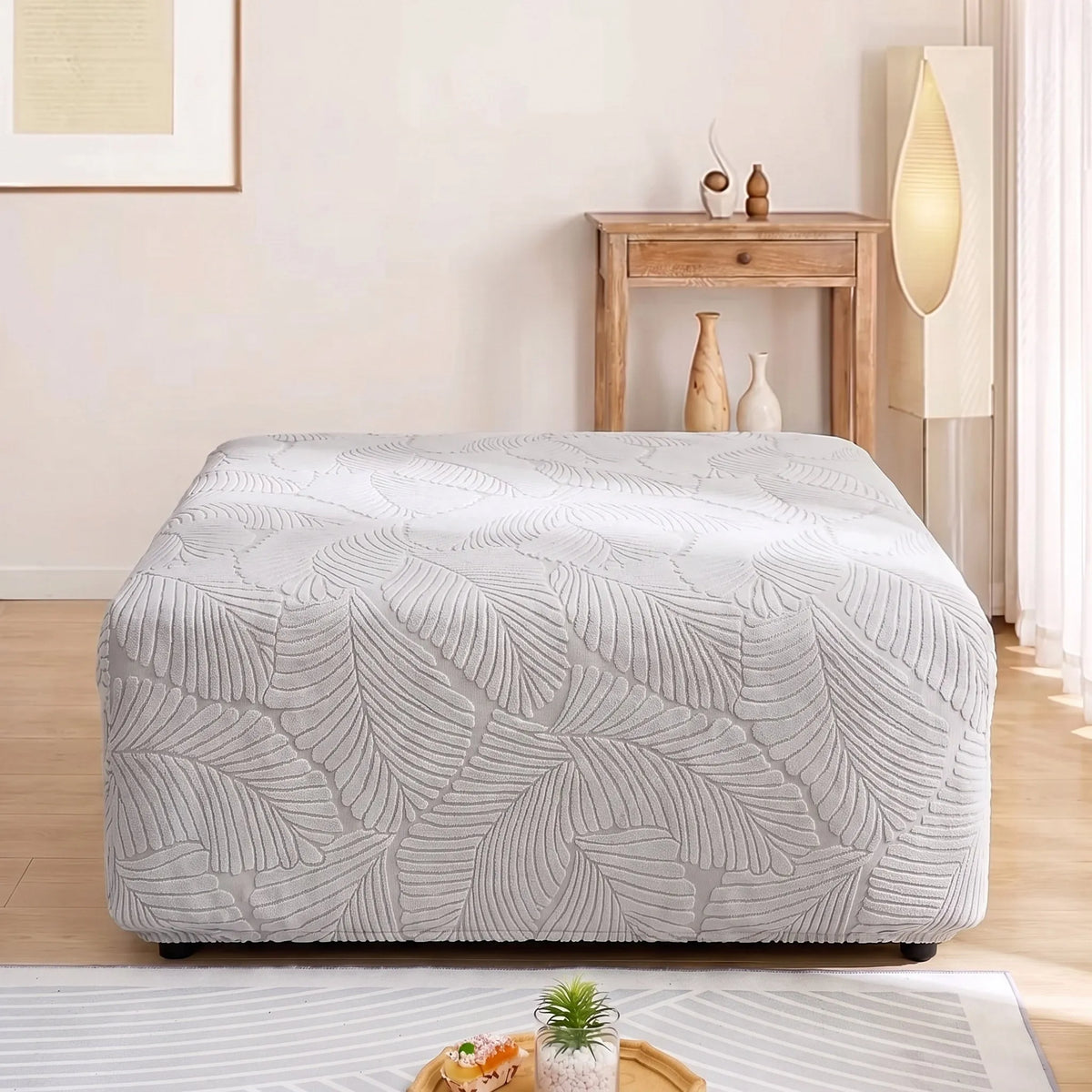 Leaf Jacquard Stretch Sofa Slipcover