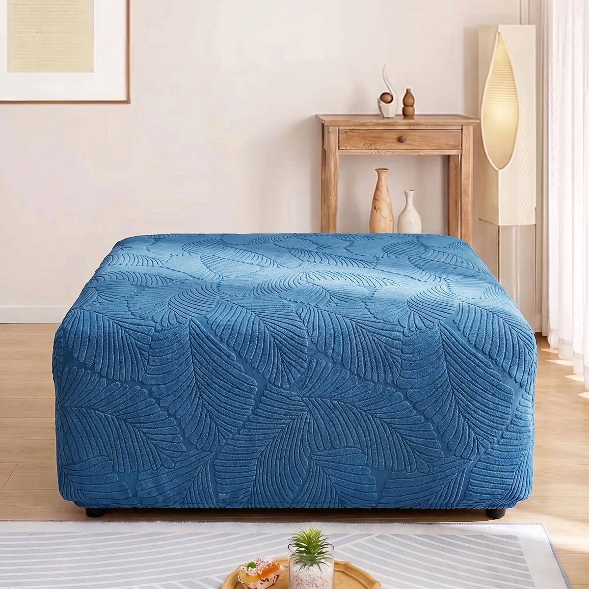 Leaf Jacquard Stretch Sofa Slipcover