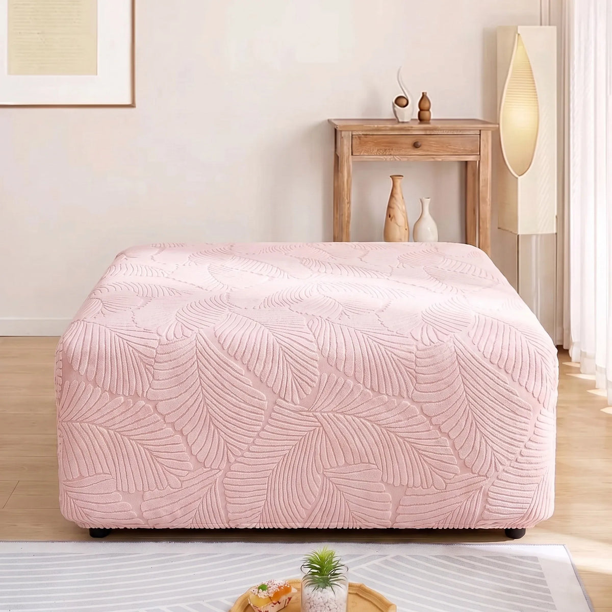 Leaf Jacquard Stretch Sofa Slipcover