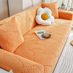Leaf Jacquard Stretch Sofa Slipcover
