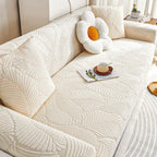 Leaf Jacquard Stretch Sofa Slipcover