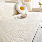 Leaf Jacquard Stretch Sofa Slipcover