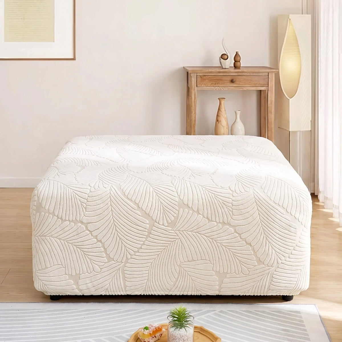 Leaf Jacquard Stretch Sofa Slipcover