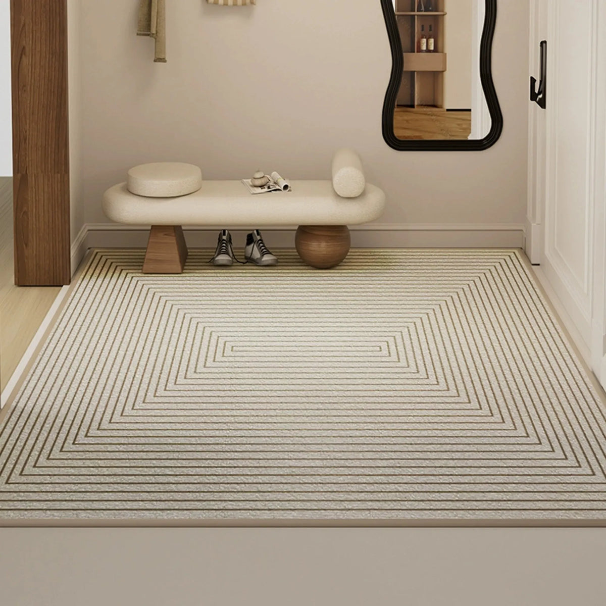 Linear Stripe Entryway Rug