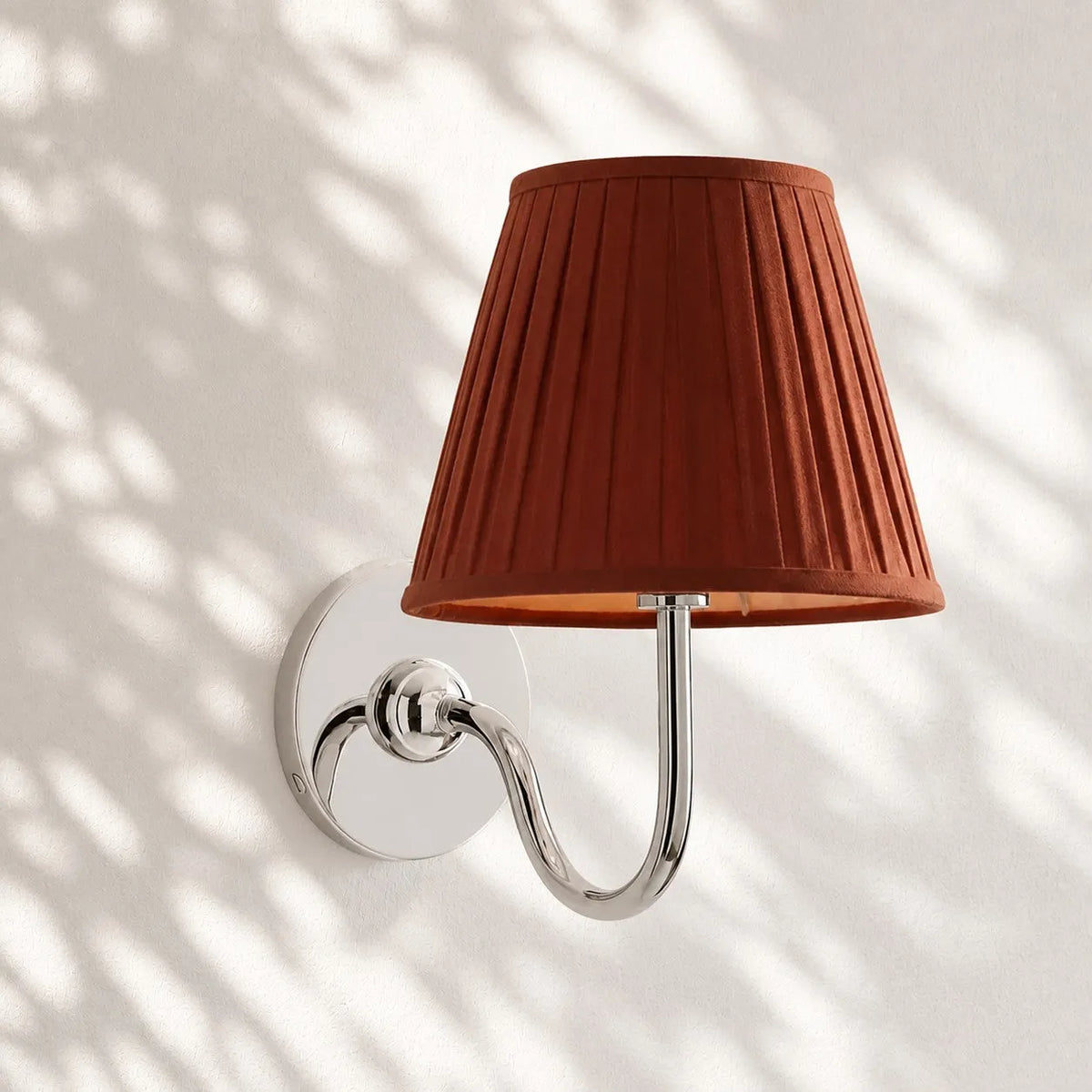 Linen Drum Brass Wall Light