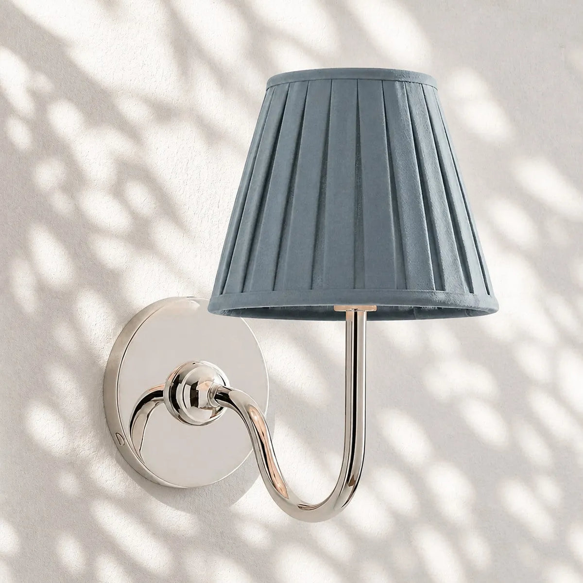 Linen Drum Brass Wall Light