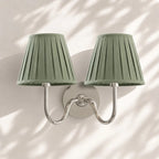 Linen Drum Brass Wall Light
