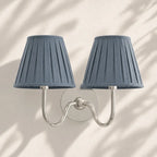Linen Drum Brass Wall Light