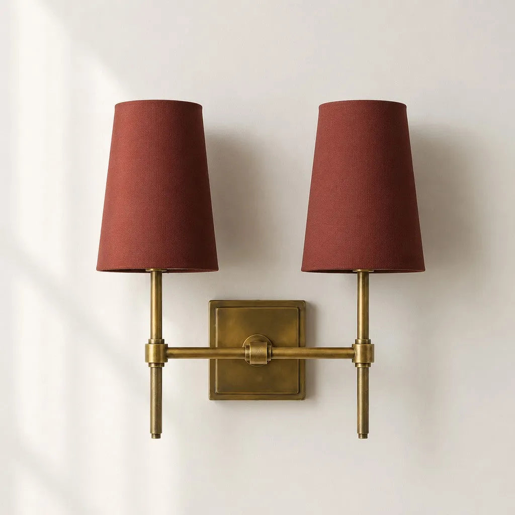 Linen Drum Multi Light Wall Lamp
