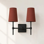 Linen Drum Multi Light Wall Lamp