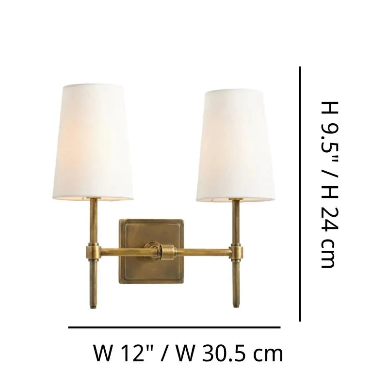 Linen Drum Multi Light Wall Lamp