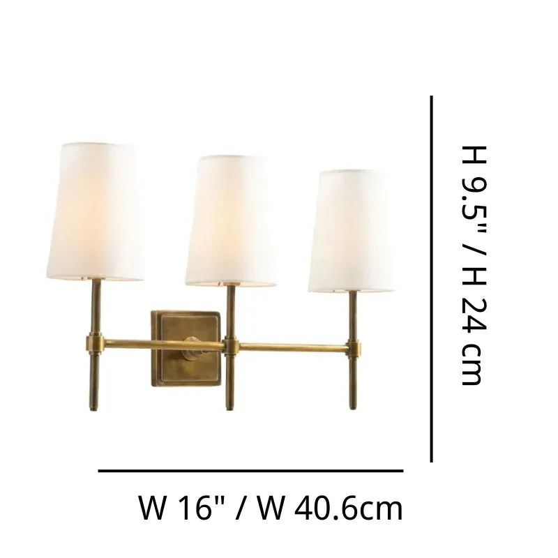 Linen Drum Multi Light Wall Lamp