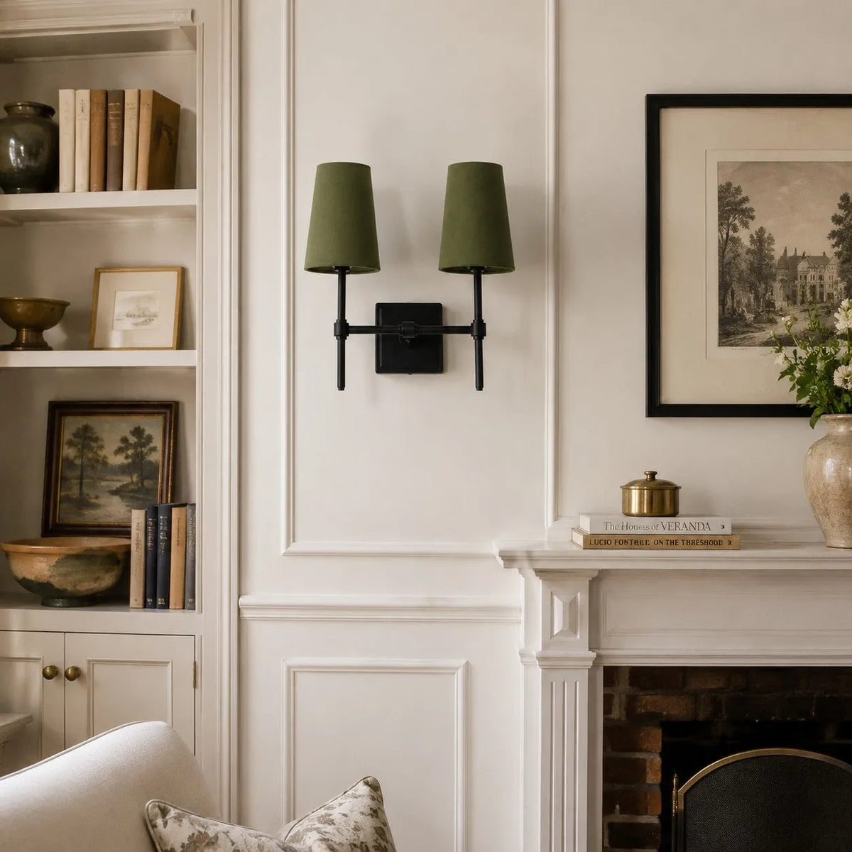 Linen Drum Multi Light Wall Lamp