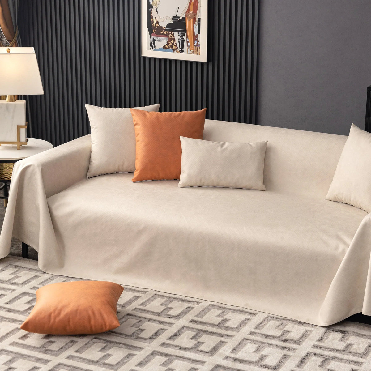 Liquid-Resistant Anti-Slip Sofa Cover