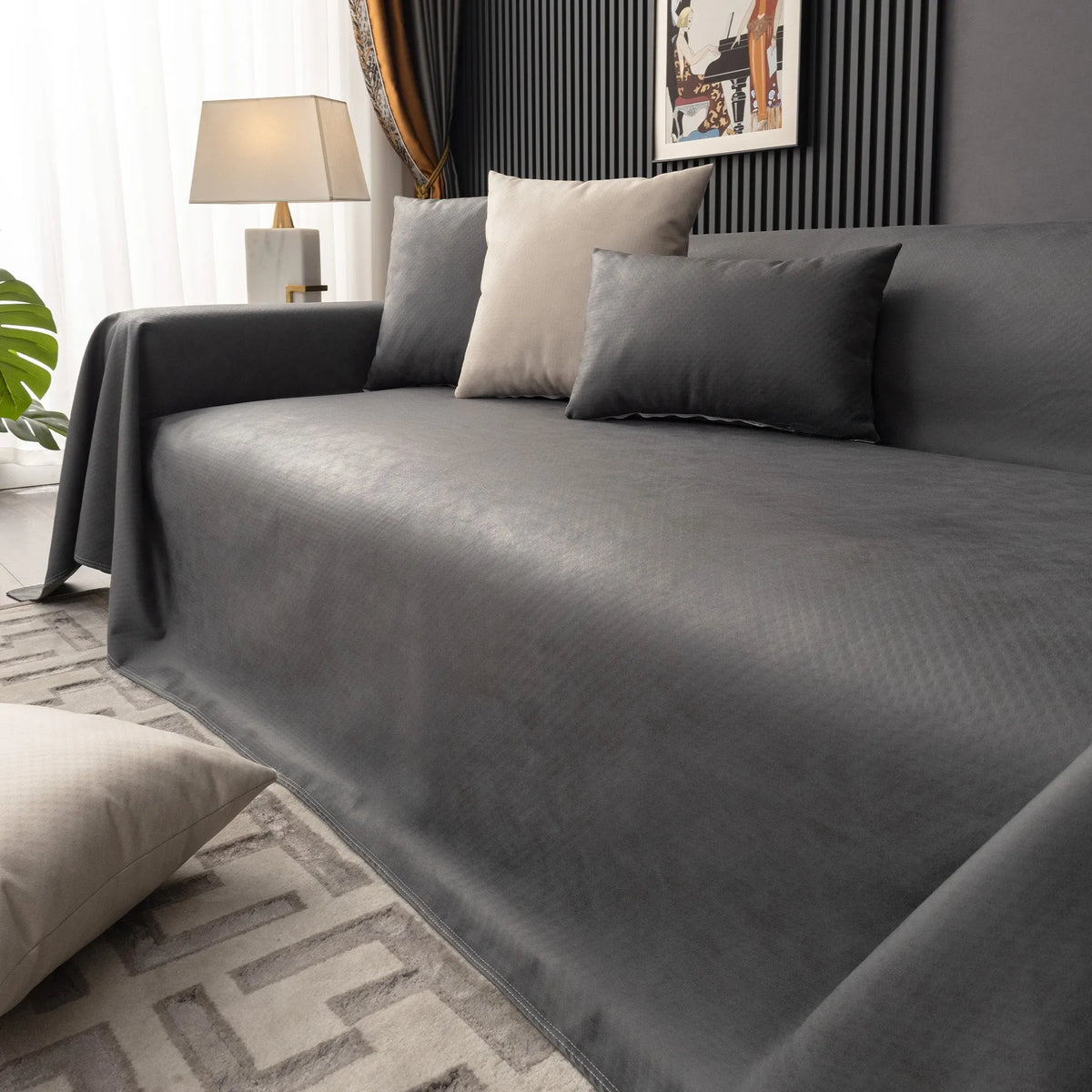 Liquid-Resistant Anti-Slip Sofa Cover