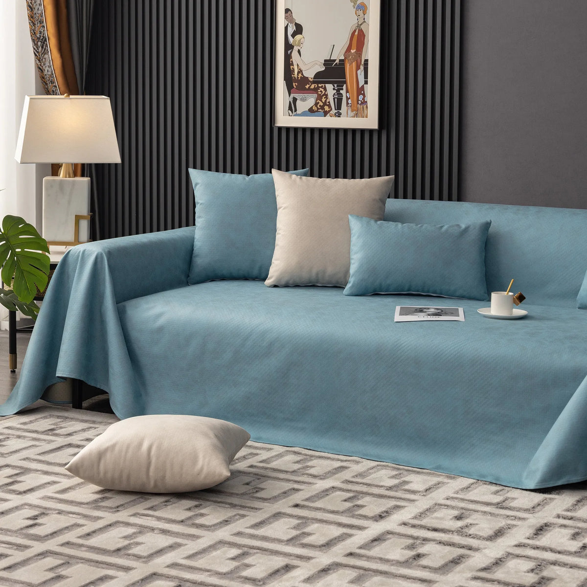 Liquid-Resistant Anti-Slip Sofa Cover