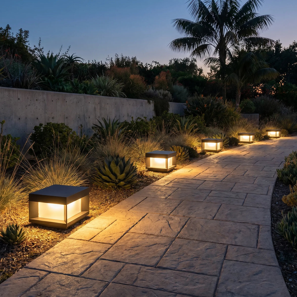Low Square Deck Pillar Light