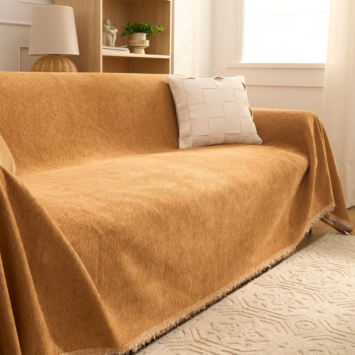 Luxe Solid Colour Chenille Sofa Cover