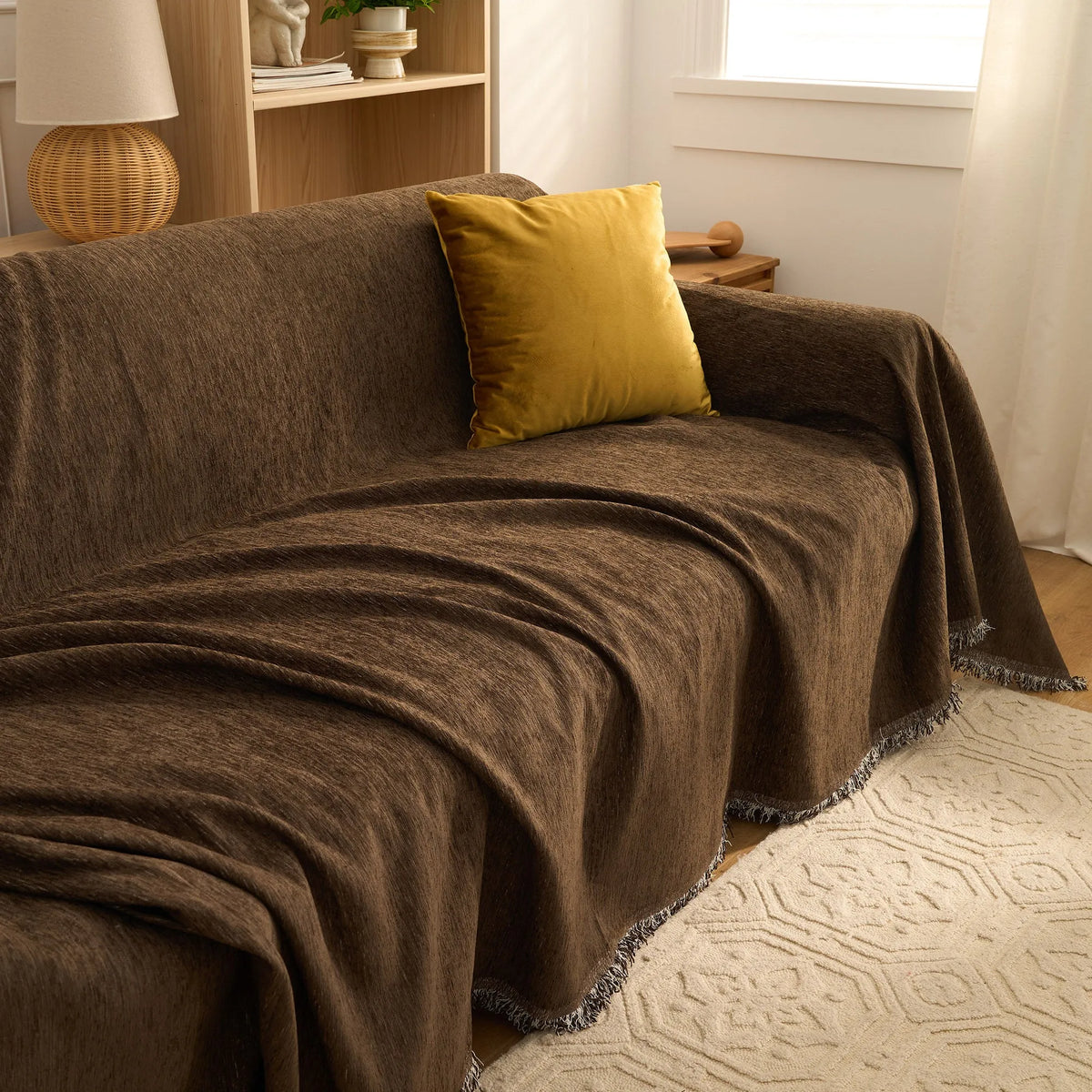 Luxe Solid Colour Chenille Sofa Cover