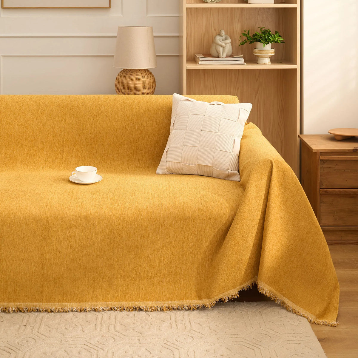 Luxe Solid Colour Chenille Sofa Cover